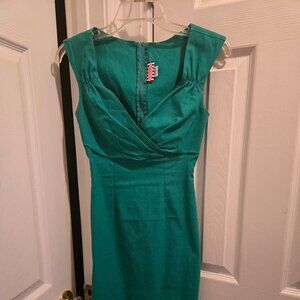 Pinup Couture Erin dress, Emerald Green, XS, EUC
